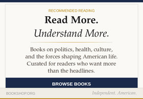 Promotional graphic for recommended reading featuring the text 'Read More. Understand More.' with a description of curated books on politics, health, and culture.